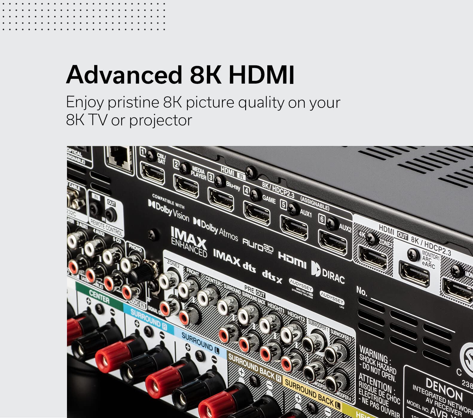 Denon AVR-X3800H 9.4-Ch Receiver (2022 Model) - 8K UHD Home Theater AVR