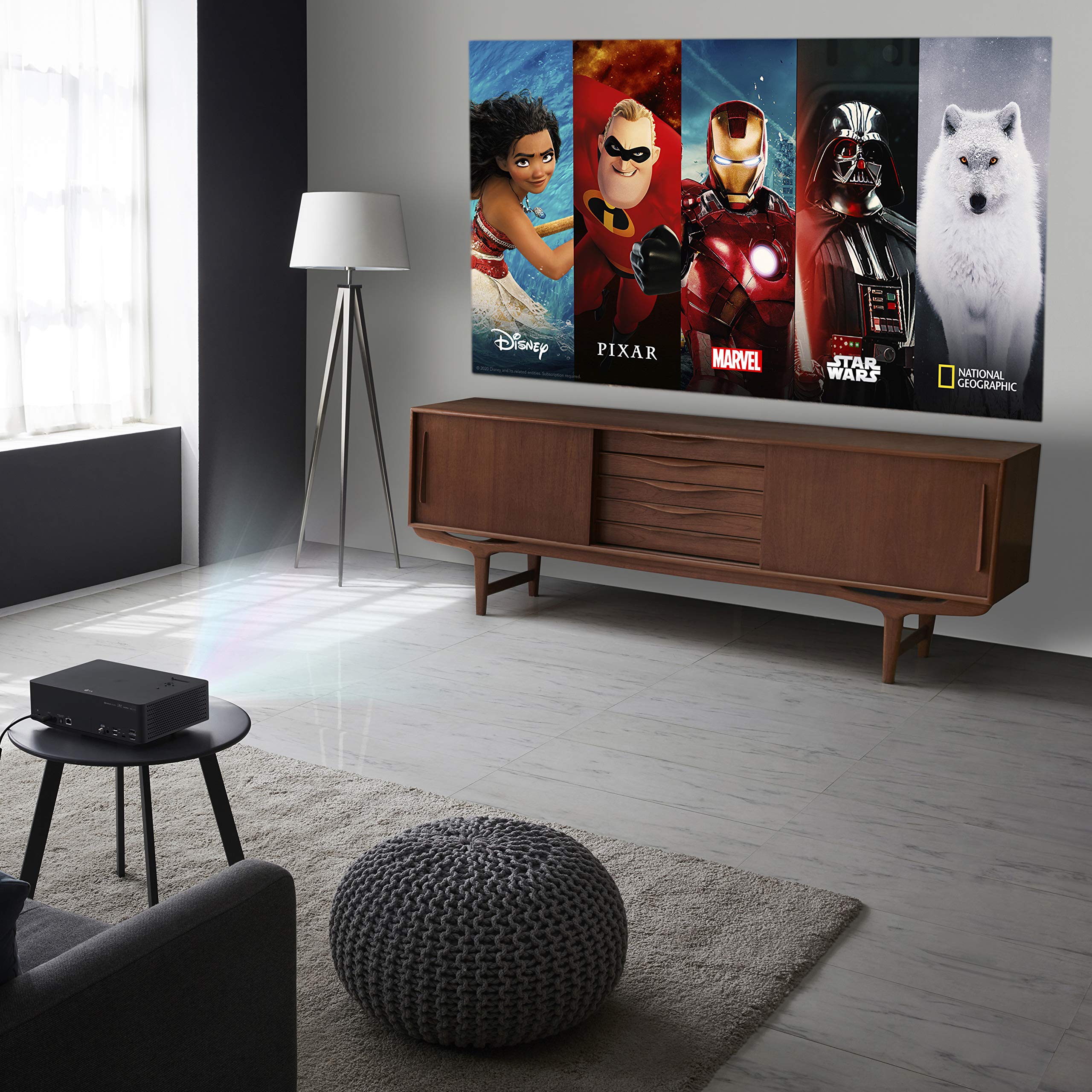 LG CineBeam UHD 4K Projector HU70LAB - DLP Home Theater Smart Projector, Black